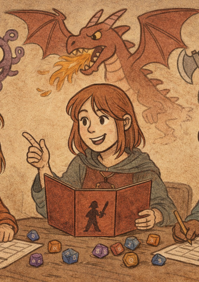 3 piger spiller bordrollespil